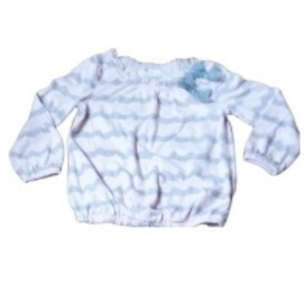 Girl Toddler Cherokee Gray Stripped Pink   T-Shirt 2T